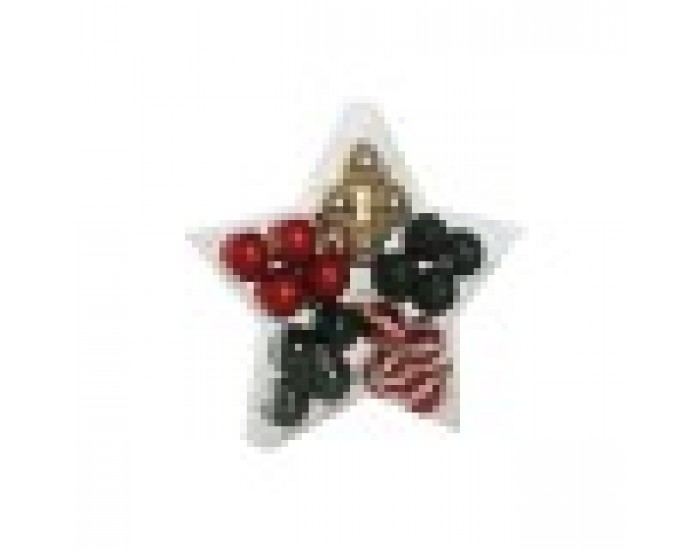 Коледни топки Home ESPRIT Червен Зелен полиетилен 27 x 4 x 26 cm (20 Части)