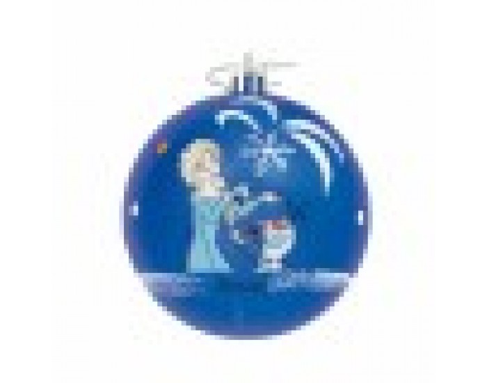 Коледна топка Frozen Memories 6 броя Син Бял Пластмаса (Ø 8 cm)