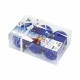 Коледна топка Frozen Memories 6 броя Син Бял Пластмаса (Ø 8 cm)