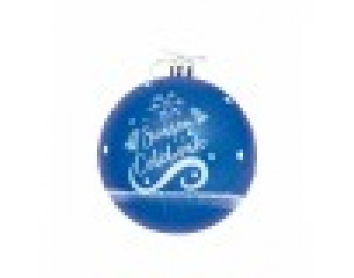 Коледна топка Frozen Memories 6 броя Син Бял Пластмаса (Ø 8 cm)