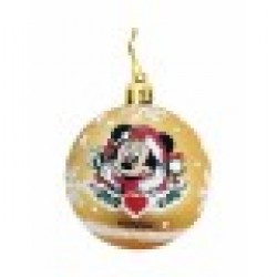 Коледна топка Minnie Mouse Lucky Златен 10 броя Пластмаса (Ø 6 cm) - Minnie mouse