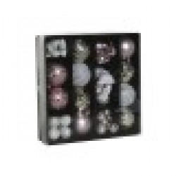 Коледни топки Home ESPRIT Розов PVC 25 x 6 x 25 cm - Decorațiuni sezoniere și de sărbători