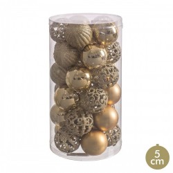 Коледни топки Златен Пластмаса 5 x 5 x 5 cm (30 броя) - Rosanto christmas