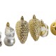 Коледни топки Home ESPRIT Златен PVC 24 x 6 x 35 cm