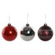 Коледни топки Home ESPRIT Червен Сребрист полиетилен 21,5 x 21,5 x 22,5 cm (15 Части)