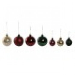 Коледни топки Home ESPRIT Червен Зелен полиетилен 27 x 12 x 25 cm (50 Части) - Decorațiuni sezoniere și de sărbători