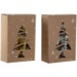 Коледни топки Home ESPRIT Златен Сребрист PVC 20 x 10 x 30 cm (2 броя) - Decorațiuni sezoniere și de sărbători