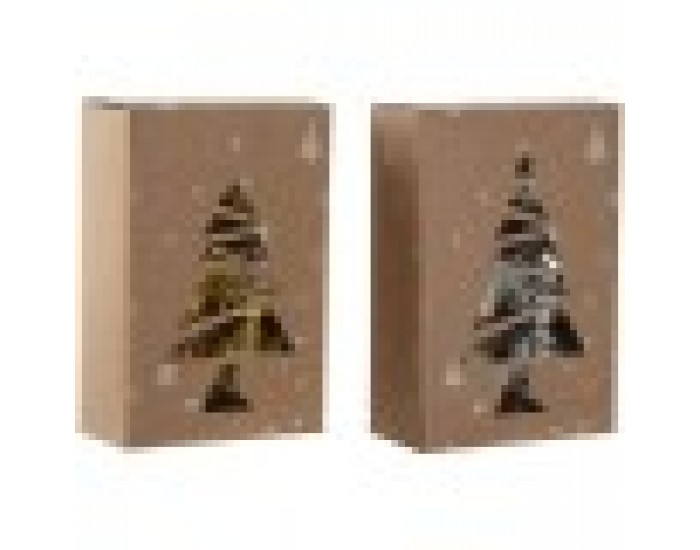 Коледни топки Home ESPRIT Златен Сребрист PVC 20 x 10 x 30 cm (2 броя)