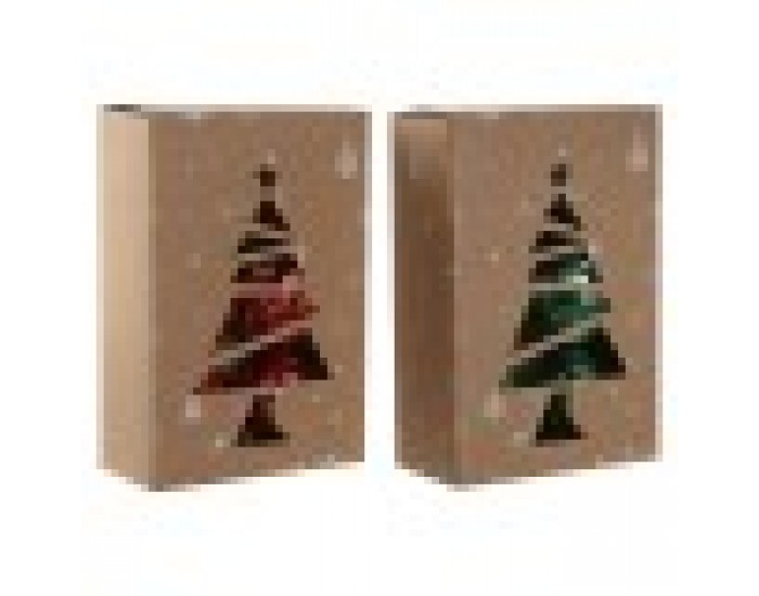 Коледни топки Home ESPRIT Червен Зелен PVC 20 x 10 x 30 cm (2 броя)