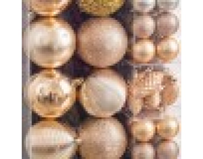 Коледни топки Златен (50 броя)