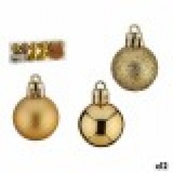 Комплект Коледни Топки Златен PVC Ø 3 cm (12 броя) - Krist+