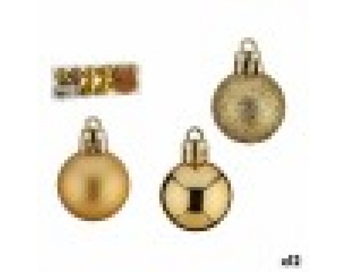 Комплект Коледни Топки Златен PVC Ø 3 cm (12 броя)