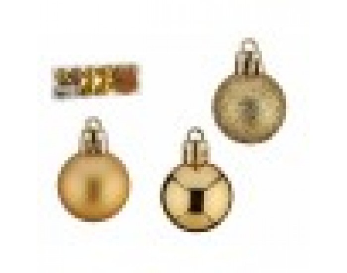 Комплект Коледни Топки Златен PVC Ø 3 cm (12 броя)