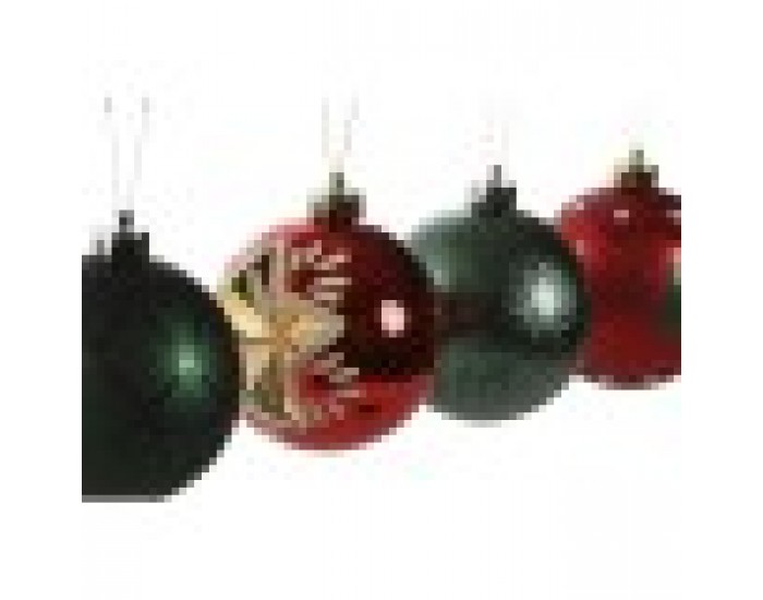 Коледни топки Home ESPRIT Червен Златен полиетилен 32,5 x 8 x 32,5 cm (16 Части)