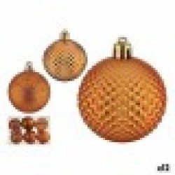 Комплект Коледни Топки 6 cm Оранжев PVC (12 броя) - Krist+