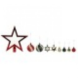 Коледни топки Home ESPRIT Червен Зелен полиетилен 21 x 6,5 x 27 cm (53 Части) - Decorațiuni sezoniere și de sărbători