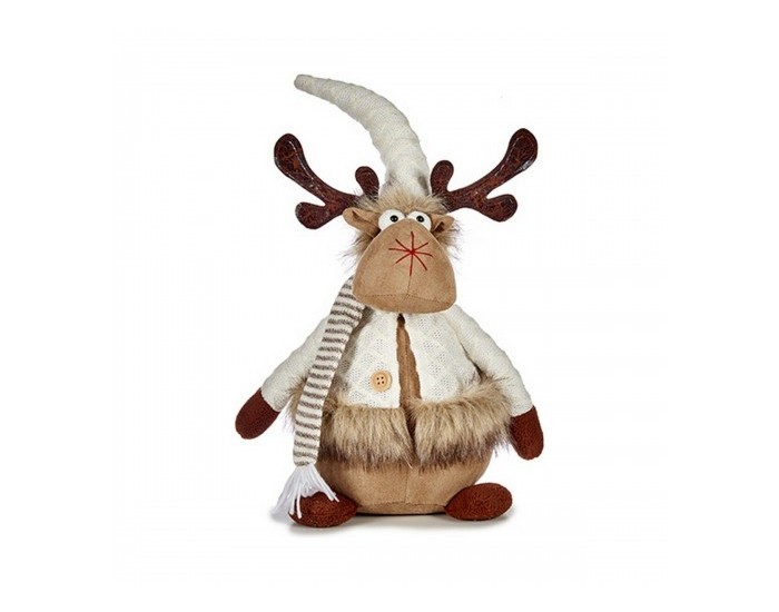 Christmas reindeer Кафяв Бял полиестер (15 x 43 x 19 cm)