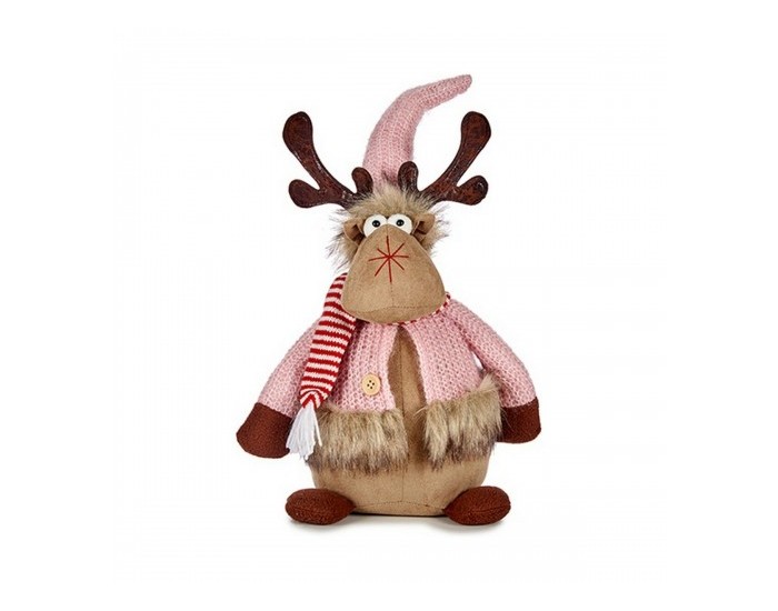 Christmas reindeer Розов Кафяв полиестер (15 x 43 x 19 cm)