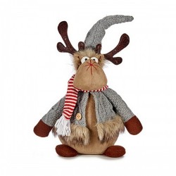 Christmas reindeer Сив Кафяв полиестер (15 x 43 x 19 cm) - Decorațiuni
