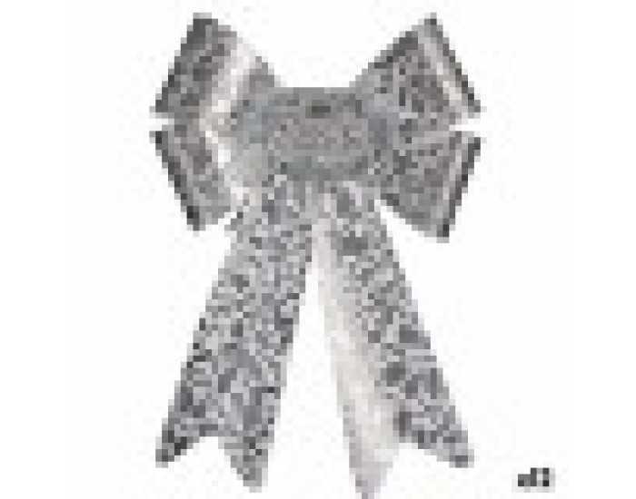 Ласо Коледна Украса Принтиран Сребрист PVC 16 x 24 x 4 cm (12 броя)