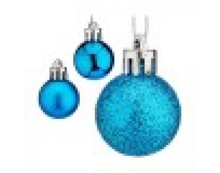 Christmas Balls Set Ø 3 cm Син Пластмаса (12 броя)