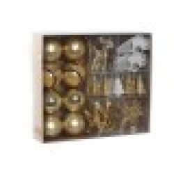 Коледни топки Home ESPRIT Златен полиетилен 28 x 6 x 24 cm (55 Части) - Decorațiuni sezoniere și de sărbători