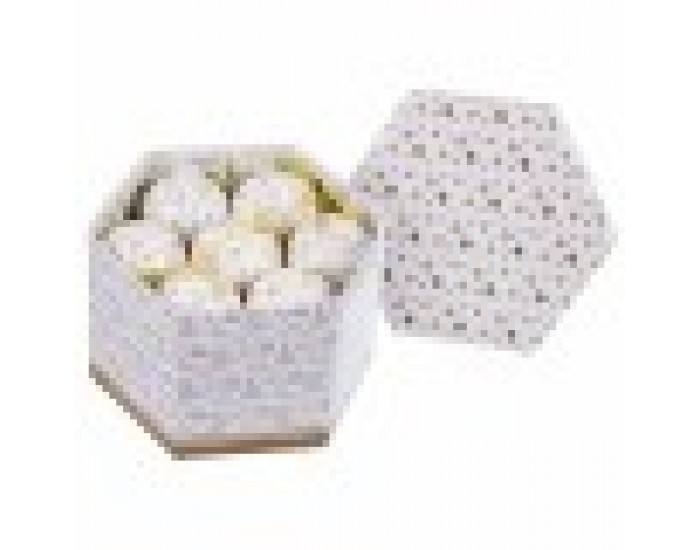 Коледни топки Бял Златен хартия Polyfoam 7,5 x 7,5 x 7,5 cm (14 броя)