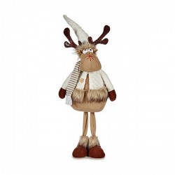 Christmas reindeer Кафяв Бял полиестер (24 x 63 x 27 cm) - Decorațiuni
