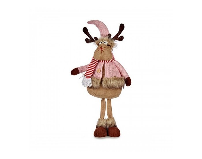 Christmas reindeer Розов Кафяв полиестер (24 x 63 x 27 cm)