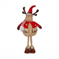 Christmas reindeer Червен Кафяв полиестер (24 x 63 x 27 cm) - Decorațiuni