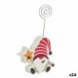 Рамка за снимки Многоцветен Гном Коледна звезда Метал Дървен MDF 8,5 x 15,5 x 2 cm (24 броя) - Krist+