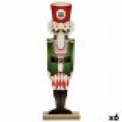 Декоративна фигурка Орехотрошачка Бял Черен Червен Зелен Дървен 10 x 60 x 19 cm (6 броя) - Krist+