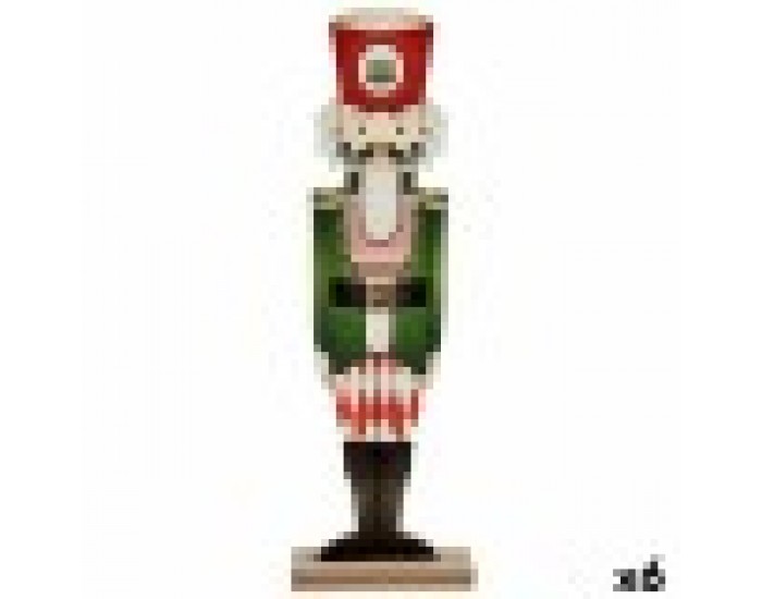Декоративна фигурка Орехотрошачка Бял Черен Червен Зелен Дървен 10 x 60 x 19 cm (6 броя)
