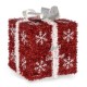 Подаръчна кутия Бял Червен Сребрист полипропилен PET 20 x 23 x 20 cm (6 броя)
