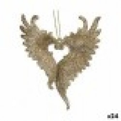 Коледна Украса Ангелски Крила champagne Пластмаса Пурпурин 12 x 13 x 2,5 cm (24 броя) - Krist+