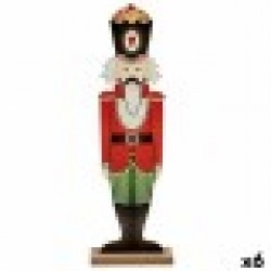 Декоративна фигурка Орехотрошачка Бял Черен Червен Зелен Дървен 10 x 60 x 19 cm (6 броя) - Krist+