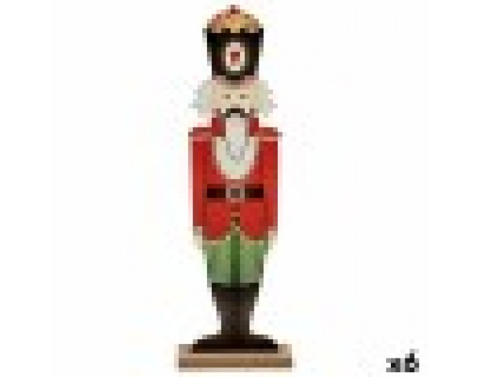 Декоративна фигурка Орехотрошачка Бял Черен Червен Зелен Дървен 10 x 60 x 19 cm (6 броя)