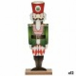 Декоративна фигурка Орехотрошачка Черен Червен Зелен Дървен 8 x 40 x 15 cm (12 броя) - Krist+