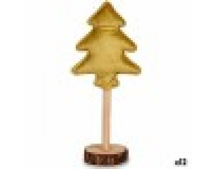 Коледно дърво полиестер Златен Дървен 9,5 x 32 x 13 cm (12 броя)