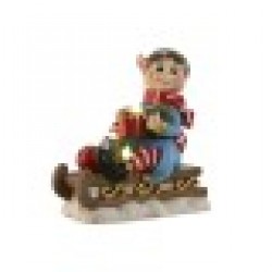Коледна Украса Home ESPRIT Червен Зелен Многоцветен 33 x 18 x 35 cm - Decorațiuni sezoniere și de sărbători