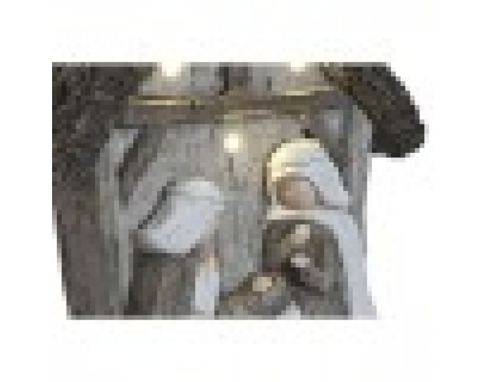 Рождествена Коледна Сцена Home ESPRIT Зелен Сив Магнезиев 27,5 x 10,5 x 34,5 cm (2 броя)