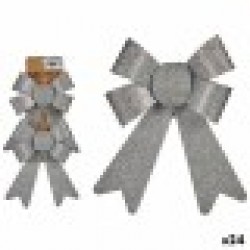 Комплект Коледни Декорации Ласо Сребрист PVC 15 x 2 x 18 cm (24 броя) - Krist+