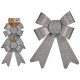 Комплект Коледни Декорации Ласо Сребрист PVC 15 x 2 x 18 cm (24 броя)