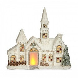 Декоративна фигурка Коледа LED Светлина Къща Полирезин (11 x 47,5 x 49 cm) - Decorațiuni sezoniere și de sărbători
