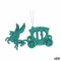 Коледна Украса Магическа Количка Зелен Пластмаса Пурпурин 15 x 8,5 x 4,5 cm (24 броя) - Krist+