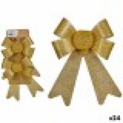 Комплект Коледни Декорации Ласо Златен PVC 16 x 3 x 18 cm (24 броя) - Krist+