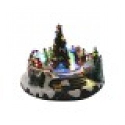 Коледна Украса Home ESPRIT Многоцветен Музикален 25 X 24 X 18 cm - Decorațiuni sezoniere și de sărbători