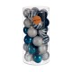 Christmas Balls Set Сребрист Син Пластмаса (Ø 6 cm) (6 броя)