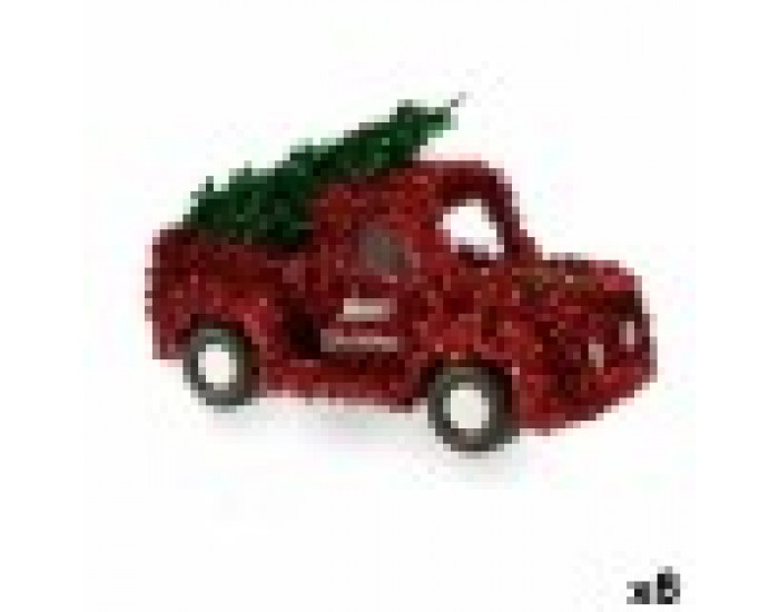 Декоративна фигурка Пикап Гирлянда Червен Зелен полипропилен PET 15 x 18 x 27 cm (8 броя)