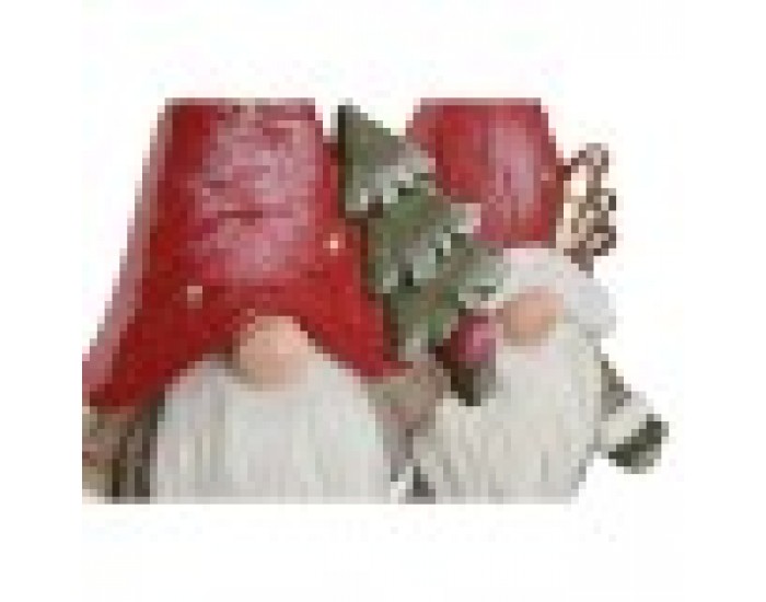 Коледна Украса Home ESPRIT Бял Червен Гном 25 x 11,5 x 38 cm (2 броя)